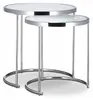 Relaxdays Satztische rund, Chromgestell, 2er Set, modernes Produktbild-Vorschau 8
