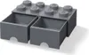 LEGO úložný box 8 s šuplíky - tmavě šedá Náhled obrázku produktu 4