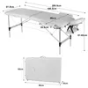 Massageliege Massagetisch klappbar, 2 Zonen, Aluminium, Produktbild-Vorschau 7