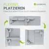 Juskys Sofa Coredo - Hellgrau, moderne Couch aus Cord mit Produktbild-Vorschau 3