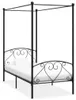vidaXL Himmelbett-Gestell Schwarz Metall 90 x 200 cm Produktbild-Vorschau 1