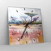 Wanduhr - Quadrat - Glasuhr - Aquarell Savanne Bäume - Produktbild-Vorschau 4