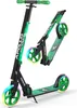 Two green and black Apollo Phantom Pro scooters are shown against a white background. One scooter is standing upright, and the other is folded. Podgląd zdjęcia produktu
