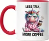 Less Talk More Coffee Lustiges Einhorn Tasse Rot Kaffee Produktbild-Vorschau 1