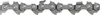 A close-up, straight-on view of a chainsaw chain against a white background. Produktbild-Vorschau