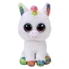 TY unicorno 15 cm bianco/colorato con occhi glitterati Anteprima dell’immagine prodotto 3