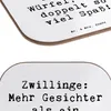 Mr. & Mrs. Panda Holzuntersetzer Spruch Zwillinge Spaß - Produktbild-Vorschau 5