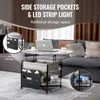 SucceBuy 35,3" konferenční stolek se zvedací deskou, kulatý Náhled obrázku produktu 4