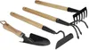 KOTARBAU® 5er Set Spaten Harke Vertikutierer Hacke Produktbild-Vorschau 3