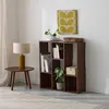 sweeek - Bücherregal 3 Regale 6 Fächer - Nussbaumfarben Produktbild-Vorschau 4