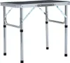 vidaXL Klappbarer Campingtisch Grau Aluminium 60x45 cm Produktbild-Vorschau 7
