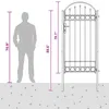 vidaXL Cancello da recinzione ASSEN 100 x 195 cm Acciaio Anteprima dell’immagine prodotto 3