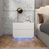 Mondeer Table de nuit LED Table de nuit avec 2 tiroirs et 1 Voir les images du produit 15