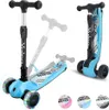 YOLEO Kinderscooter, Dreiradscooter mit LED Räder, 2-Rädern Produktbild-Vorschau 1