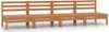 The Living Store Garten-Mittelsofas 4 Stk. Honigbraun Produktbild-Vorschau 1