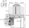 Schminktisch Vicco Belle Weiß 120 cm mit dimmbarer Produktbild-Vorschau 2