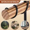ZMH Tischlampe Schwarz Holz Tischleuchte Vintage Produktbild-Vorschau 7