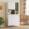 Mobile da cucina HOMCOM con ripiani aperti, scomparti, Anteprima dell’immagine prodotto 7