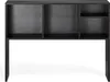 A black desk organizer with multiple shelves and compartments, shown against a white background. Podgląd zdjęcia produktu