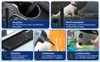 A collage of images showing different attachments and their uses for a handheld vacuum cleaner. Produktbild-Vorschau