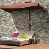 Outsunny Demi parasol - parasol de balcon 5 entretoises Voir les images du produit 2