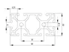 Länge 1690mm - Aluminiumprofil 30x60L I-Typ Nut 6 (leicht), Produktbild-Vorschau 2