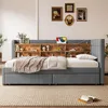 Merax Tagesbett 90x200cm, Schlafsofa mit 2 Schublade, USB, Produktbild-Vorschau 3