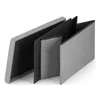 A folded storage ottoman is shown against a white background. Podgląd zdjęcia produktu