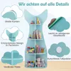 COSTWAY Kinderboekenrek in vissenstaartvorm, 4-laags Productafbeelding-voorbeeld 4