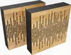 Two acoustic panels with a wooden front and black foam backing, displayed against a white background. Náhľad obrázku produktu