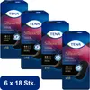 A product shot of multiple packs of TENA Silhouette Mini Noir sanitary pads. Produktbild-Vorschau