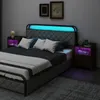 COSTWAY 2er Nachttisch mit LEDs & Ladestation, Produktbild-Vorschau 2