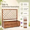KOMFOTTEU Erhöhter Pflanzkasten aus Holz mit Rankgitter & Produktbild-Vorschau 3