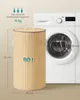 SONGMICS Wäschekorb mit Deckel, 90 L, Wäschesammler Bambus, Produktbild-Vorschau 6