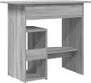 A gray wooden particleboard desk with shelves. Podgląd zdjęcia produktu