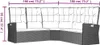 vidaXL Ecksofa mit Liegefunktion und Kissen Schwarz Poly Produktbild-Vorschau 7