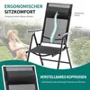 Gartenstühle 2er Set Hochlehner Klappbar 3-Fach Verstellbar Produktbild-Vorschau 6