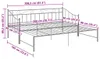 vidaXL Rozkládací pohovka Grey Metal 90x200 cm Náhled obrázku produktu 8