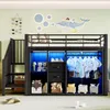Hochbett mit Kleiderschrank, LED-Streifen, Lattenrost, Produktbild-Vorschau 2