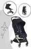 A collage of images showing a stroller in different states and an airplane graphic. Anteprima dell’immagine prodotto