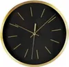 Horloge murale en métal noir avec cadre doré 25 cm Voir les images du produit 1