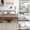 Rama łóżka Rama łóżka na materac 140 x 190 cm, metalowe Podgląd zdjęcia produktu 6