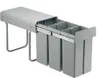 WESCO Einbau-Abfalleimer 3x10ltr. 38,5cm alugrau Produktbild-Vorschau 2
