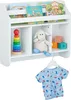 Relaxdays Kinderregal, 5 Fächer & 3 Haken, Kinder Produktbild-Vorschau 1