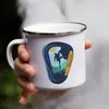 Klettern Emaille Tasse Kletterer Berge Hügel Felsen Gipfel Produktbild-Vorschau 4