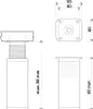 Technical drawings and dimensions of furniture feet. Produktbild-Vorschau