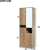 Vetrine Merax con specchio, 4 ante, 11 scomparti, 1 vano a Anteprima dell’immagine prodotto 5