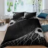 Bettwäsche-Set Fußball Motiv 155x220cm Schwarz Mikrofaser Produktbild-Vorschau 2
