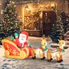 Outsunny opblaasbare kerstman op een slee met 2 rendieren Productafbeelding-voorbeeld 2