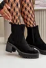 Damen Stiefeletten Mit Absatz Aus Eco Wildleder Gefüttert Produktbild-Vorschau 10